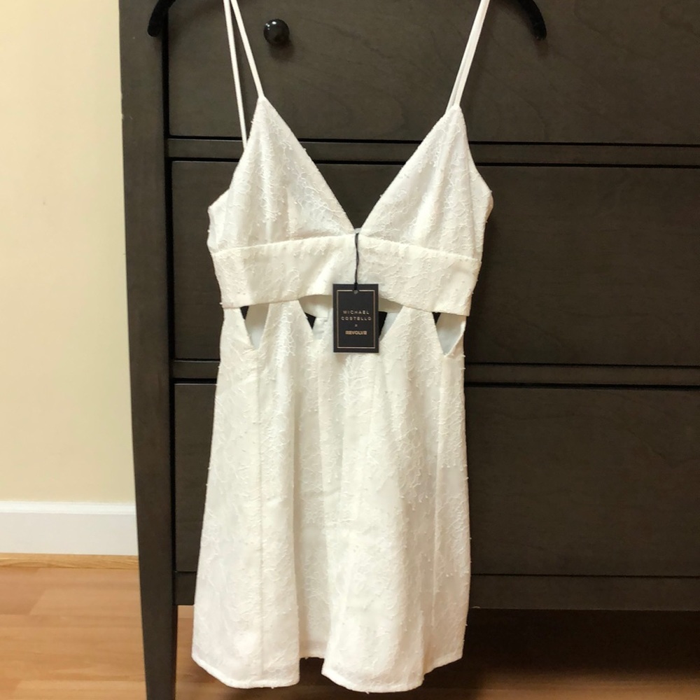 MICHAEL COSTELLO X REVOLVE WHITE DRESS